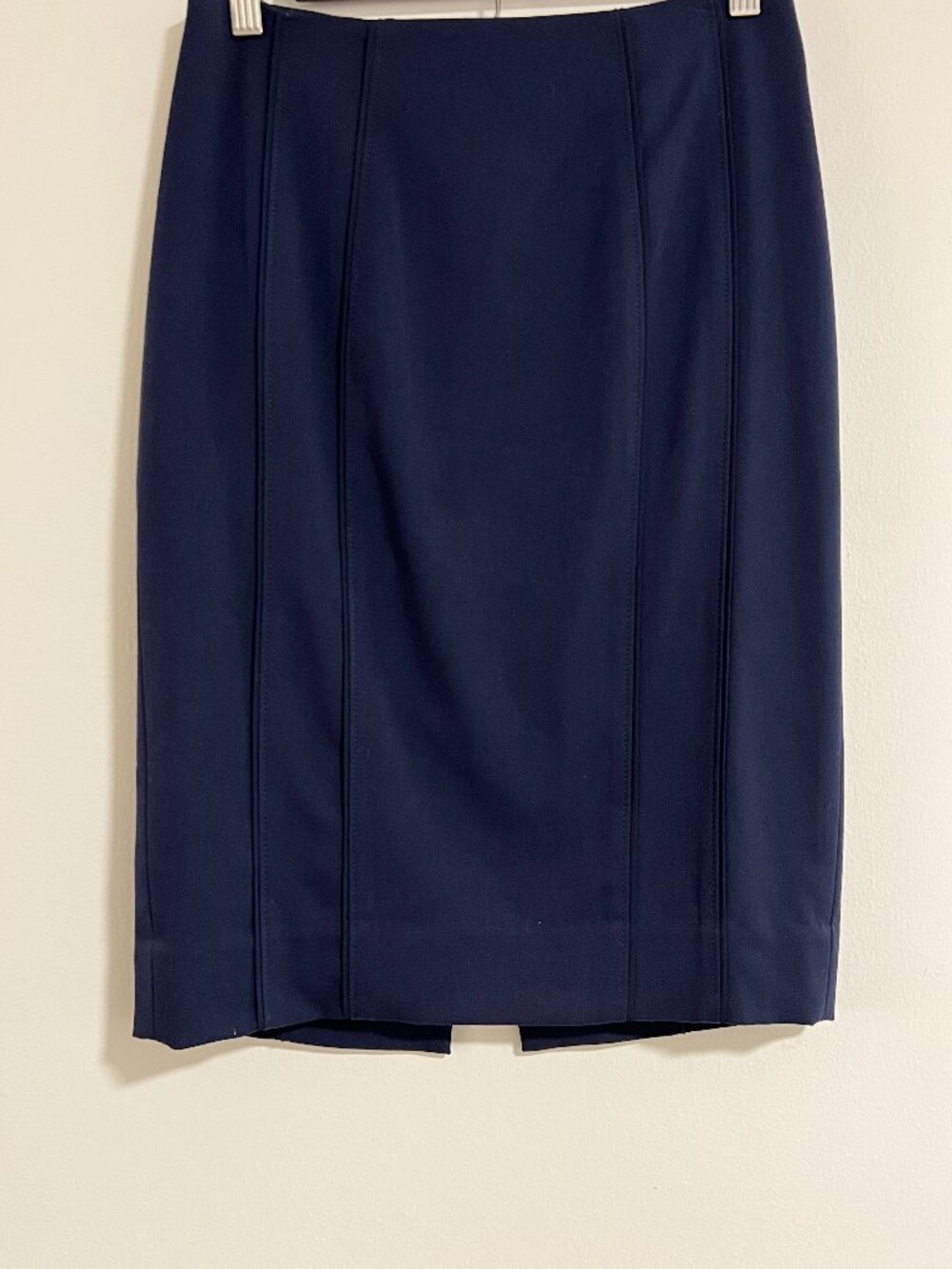 White House Black Market Navy Pencil Skirt Size 0 Career Office Stretch